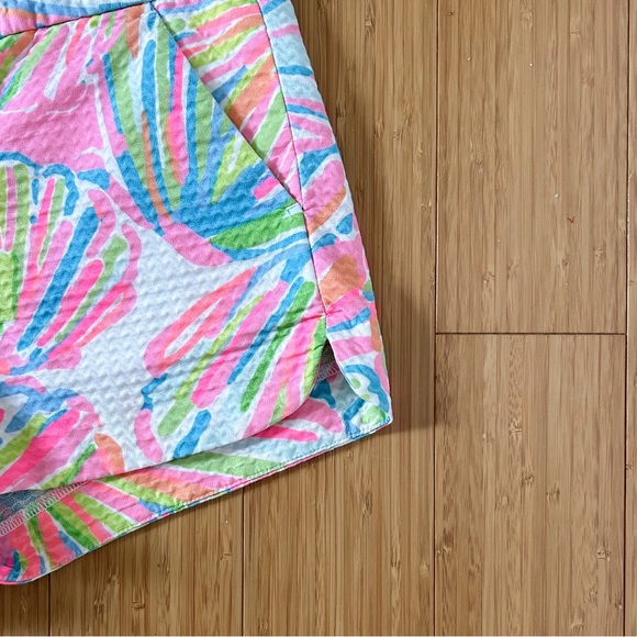 Lilly Pulitzer Adie Shellabrate Sea Shells Textured Pink White Blue Shorts 00 - Picture 3 of 8